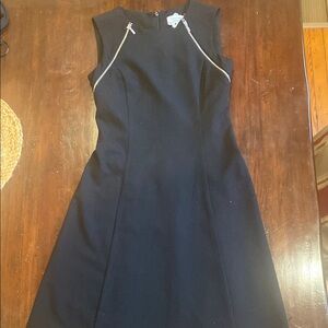 Calvin Klein Black Sleeveless Sheath Midi Dress